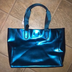 metallic coach derby tote